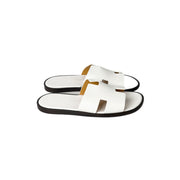 Hermes Izmir White Sandals #40